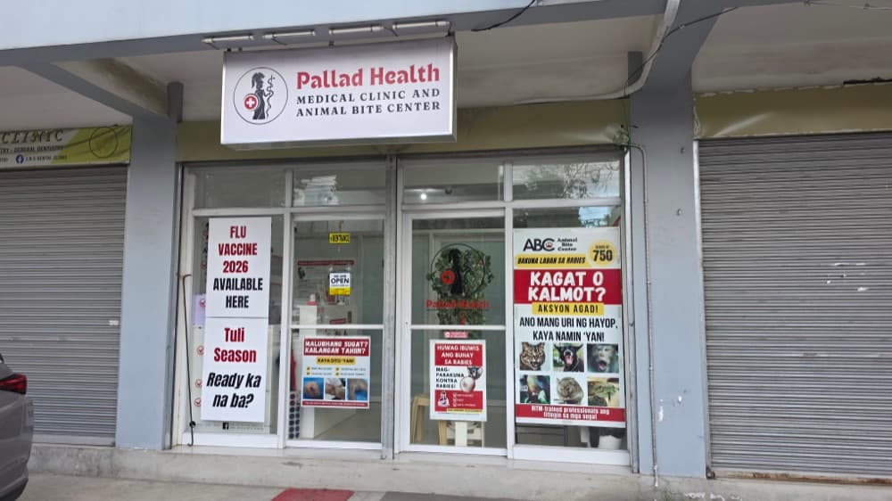 Exterior of Pallad Health Medical Clinic & Animal Bite Center in Lipa City